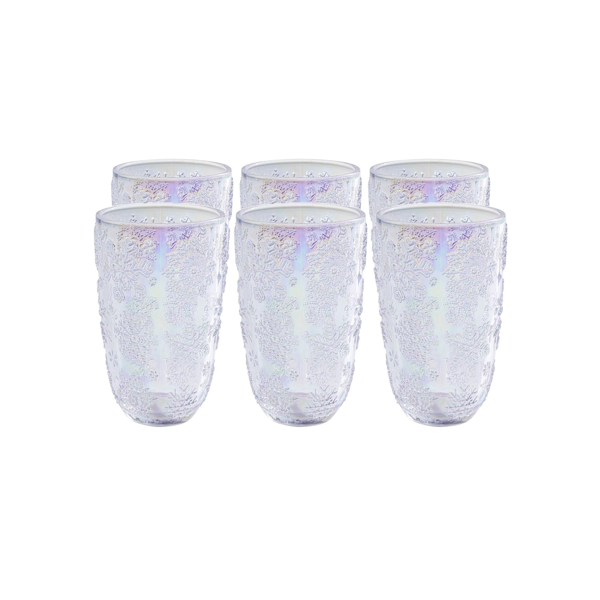 Verres à eau Ice Flowers violets set de 6 Kare Design