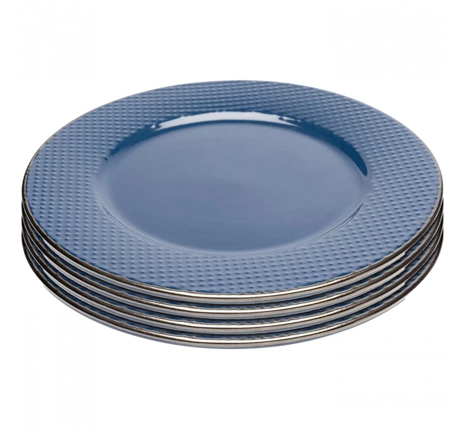 Plate Muse blue Ø20cm (4/Set) Kare Design Plate Muse blue Ø20cm (4/Set) Kare Design