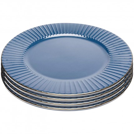 Assiettes Muse bleues 27cm set de 4 Kare Design Assiettes Muse bleues 27cm set de 4 Kare Design