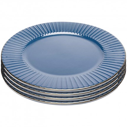 Assiettes Muse bleues 27cm set de 4 Kare Design