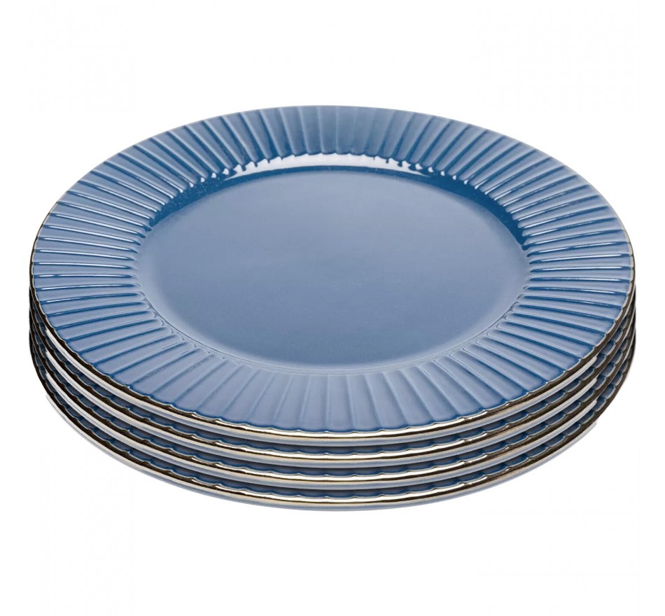 Plate Muse blue Ø27cm (4/Set) Kare Design Plate Muse blue Ø27cm (4/Set) Kare Design