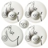 Black and white face mugs - Viso - Kare Design