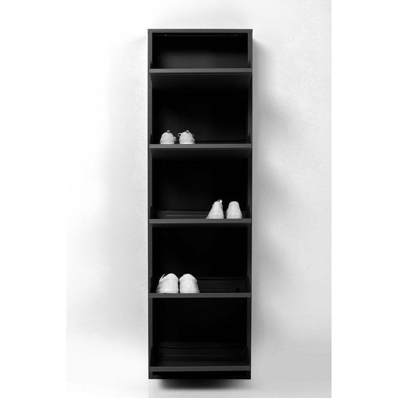 Casier à chaussures noir 5 tiroirs - Caruso - Kare Design