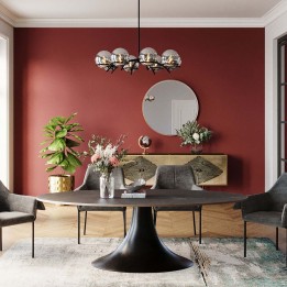 Black oval contemporary table - Grande Possibilita - Kare Design