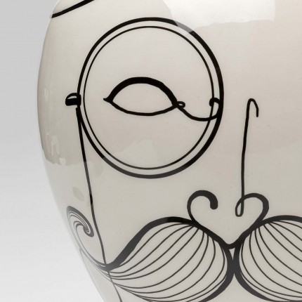 Vase Favola homme blanc et noir Kare Design