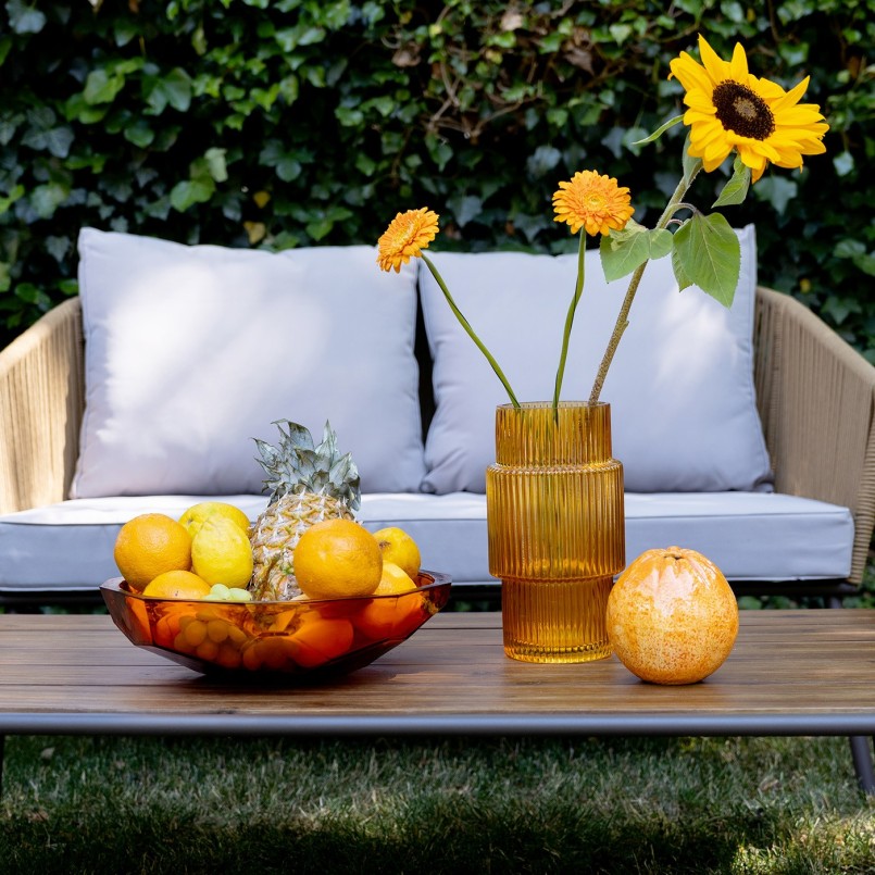 Salon de jardin marron et gris - Elba - Kare Design
