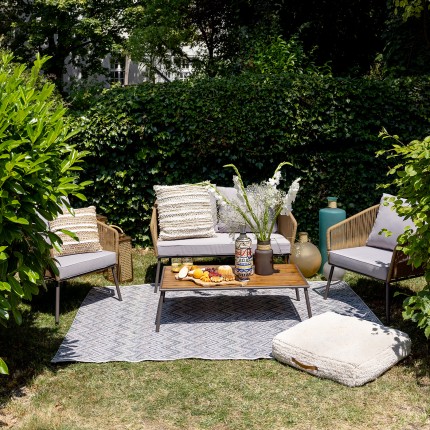 Salon de jardin Elba marron 4 places Kare Design