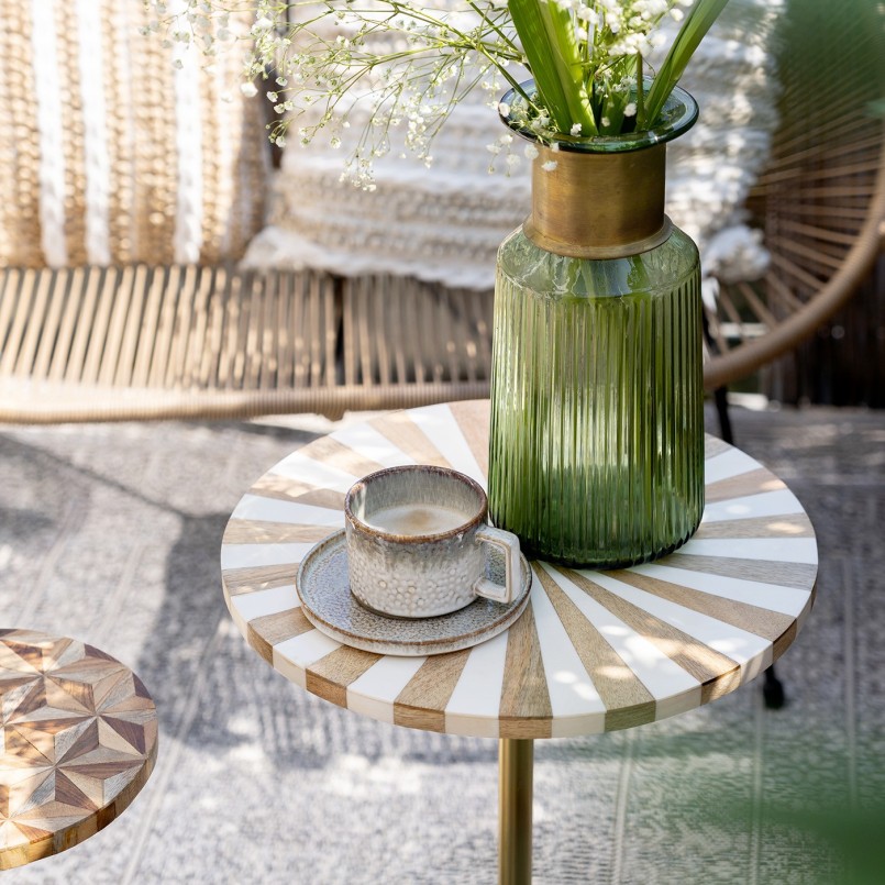 Banquette de jardin marron et noir - Acapulco - Kare Design
