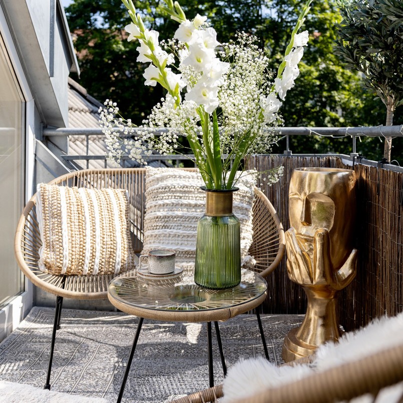 Banquette de jardin marron et noir - Acapulco - Kare Design