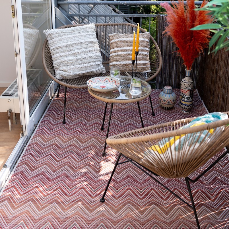 Banquette de jardin marron et noir - Acapulco - Kare Design