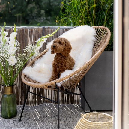 Peau de mouton Heidi 85x65cm blanche Kare Design