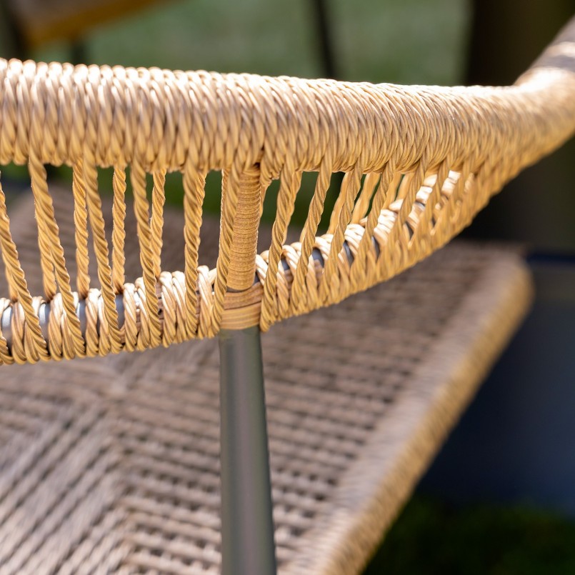 Chaise de jardin avec accoudoirs marron - Palma - Kare Design