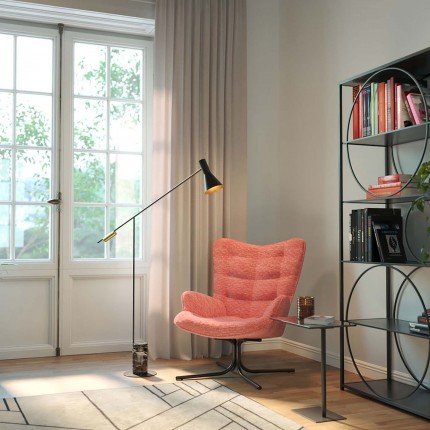 Fauteuil pivotant Oscar rose Kare Design