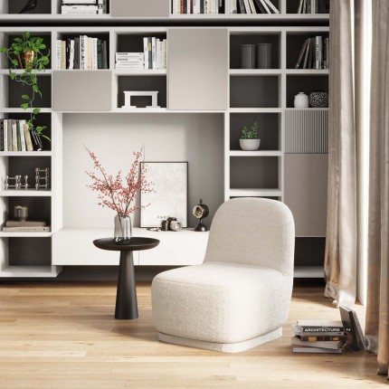 Fauteuil pivotant Ted crème Kare Design
