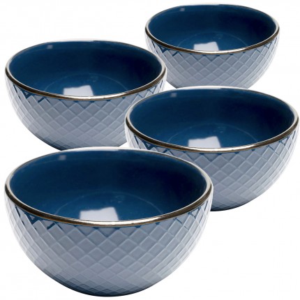 Bols Muse bleus set de 4 Kare Design