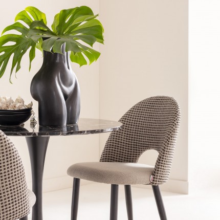 Table Schickeria 80cm effet marbre noir Kare Design