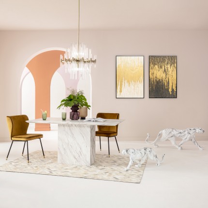 Table Artistico marbre blanc 160x90cm Kare Design