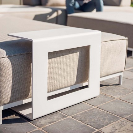 Table d'appoint de jardin Avenatti blanche Gescova