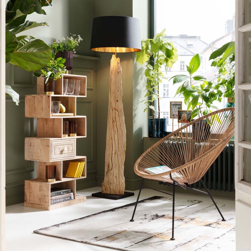 Lampadaire en Bois Flotté -  Nature Straight - Kare Design