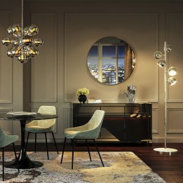 Lampadaire Moderne Argenté - Calotta - Kare Design