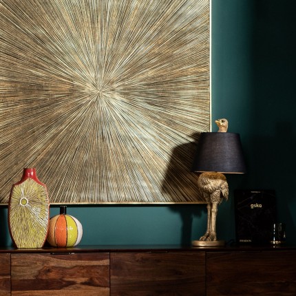 Lampe autruche dorée Kare Design