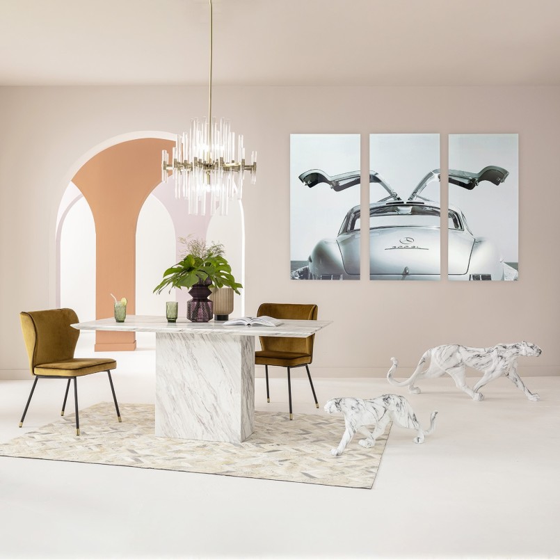 Triptych glass painting - Vintage car - Kare Design