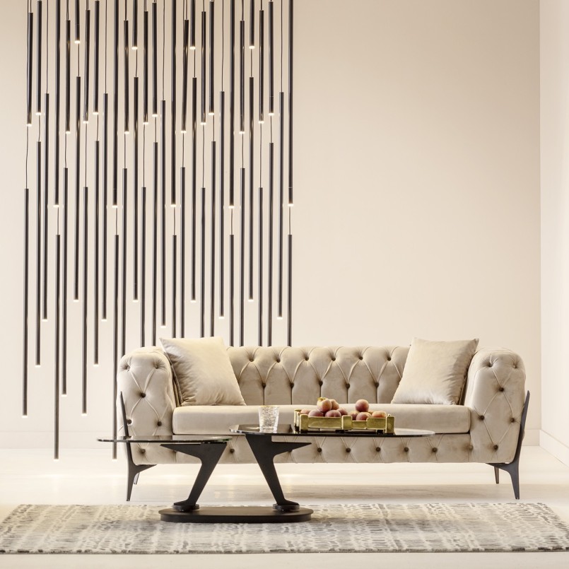 Suspension en acier noir mat - Living Vegas - Kare Design