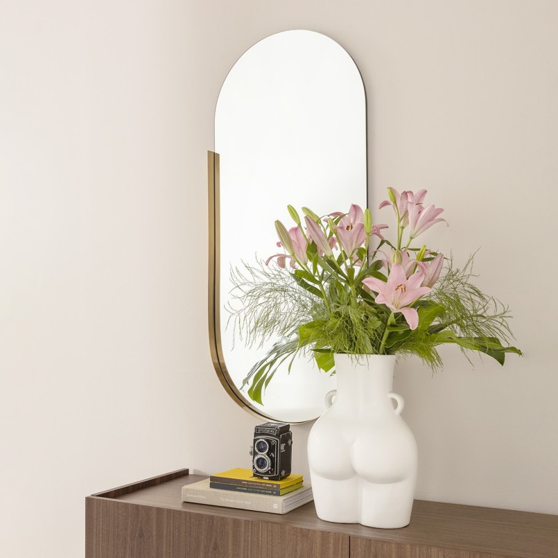 Golden oval mirror - Hipster - Kare Design
