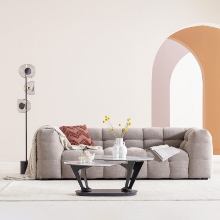 Table basse Franklin effet marbre blanc Kare Design