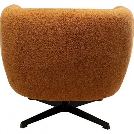 Fauteuil pivotant Fuzzy marron Kare Design