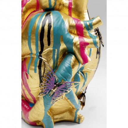 Vase Butterflies Heart 25cm