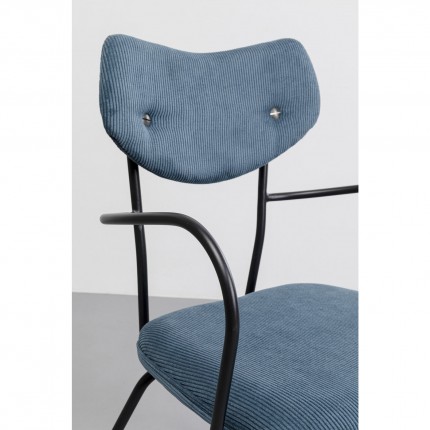 Chaise avec accoudoirs Viola bleue Kare Design