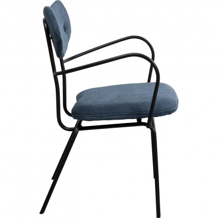 Chaise avec accoudoirs Viola bleue Kare Design