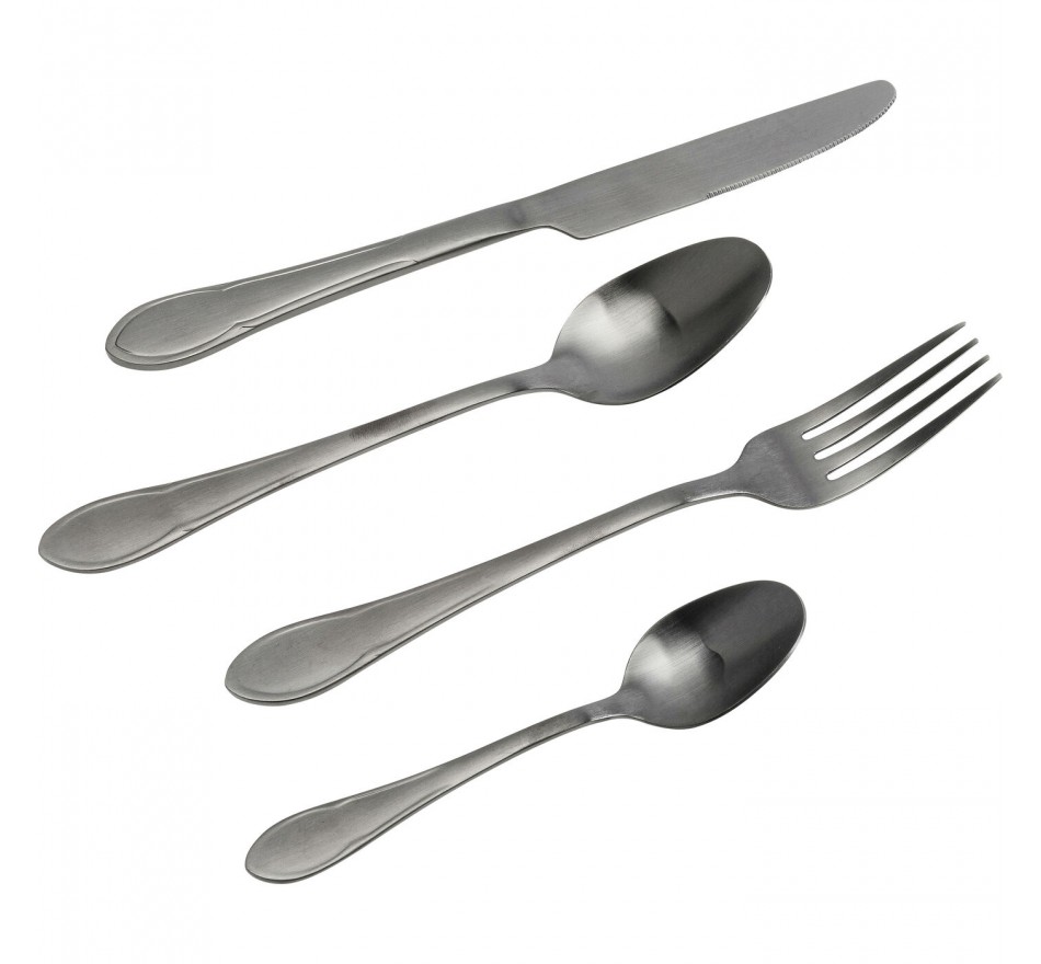 Couverts Cucina 16 pièces gris Kare Design
