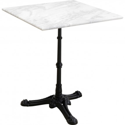 Table Bistrot carrée 60x60cm marbre blanc Kare Design