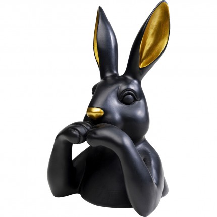 Déco buste lapin noir 31cm Kare Design