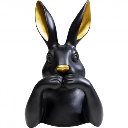 Déco buste lapin noir 31cm Kare Design