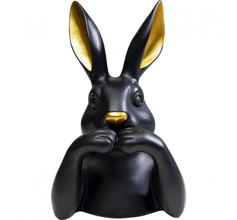 Déco buste lapin noir 31cm Kare Design