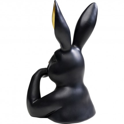 Déco buste lapin noir 31cm Kare Design