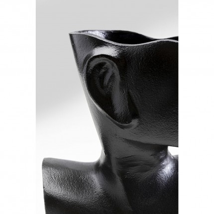 Vase Rostro Side noir 27cm