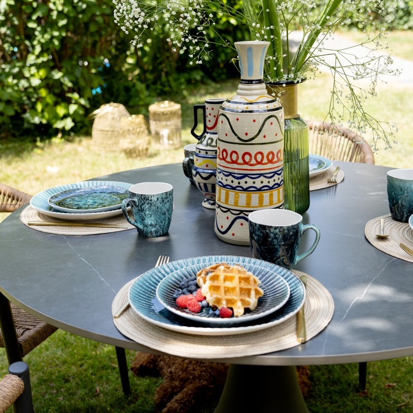 Blue dish - Mustique Rim - Kare Design