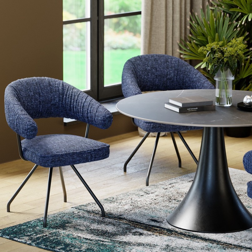 Round contemporary stoneware table - Grande Possibilita - Kare Design