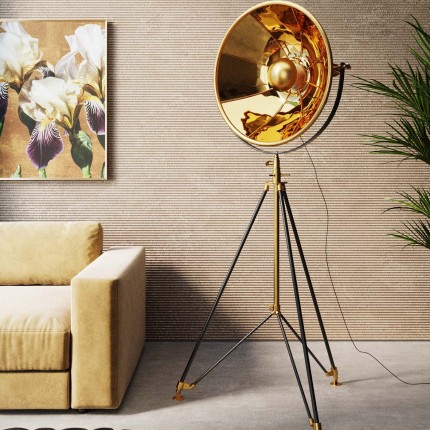 Lampadaire Cinema 190cm doré Kare Design