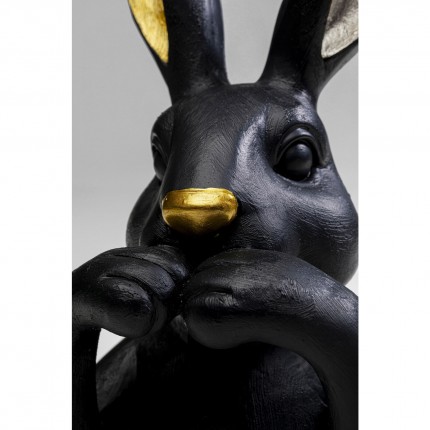 Déco buste lapin noir 23cm Kare Design