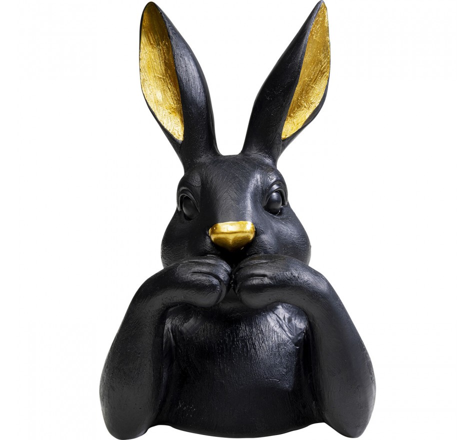 Déco buste lapin noir 23cm Kare Design