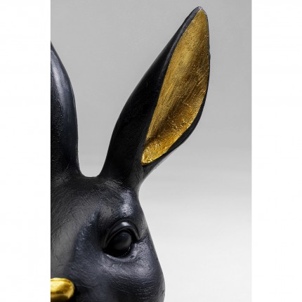 Déco buste lapin noir 23cm Kare Design