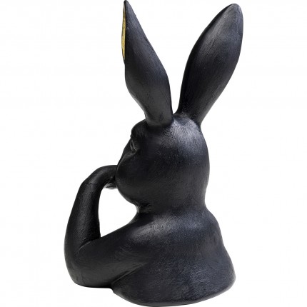 Déco buste lapin noir 23cm Kare Design