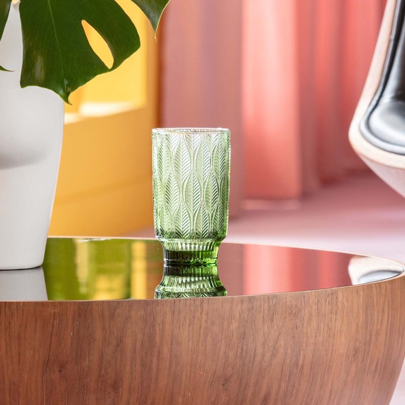Verres à eau en verre vert - Fogli - Kare Design