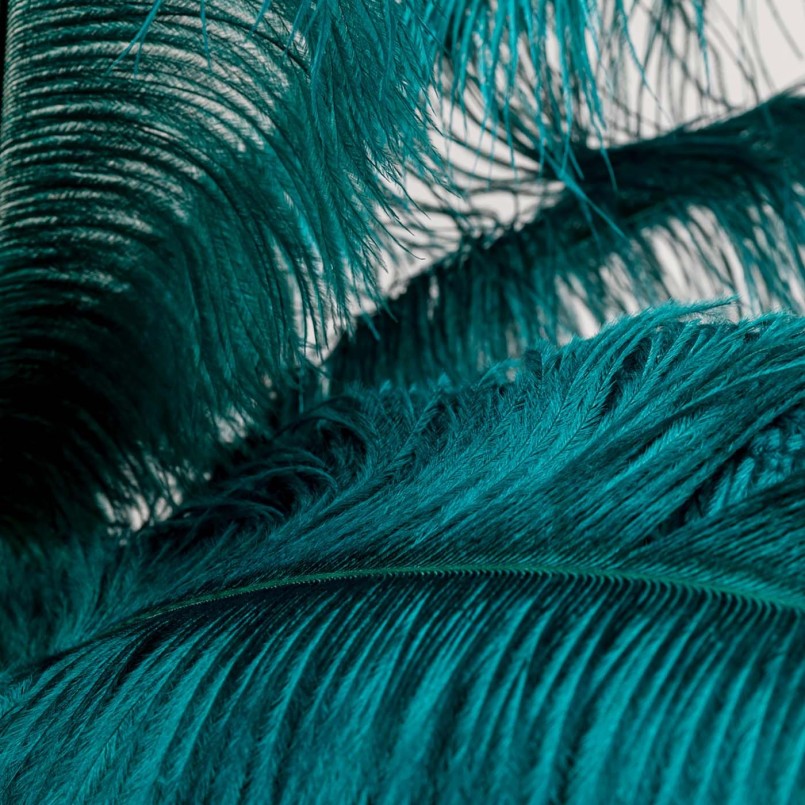 Green feather floor lamp - Kare Design