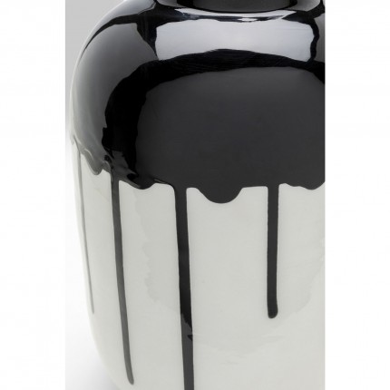 Vase Macchie 24cm noir et blanc Kare Design